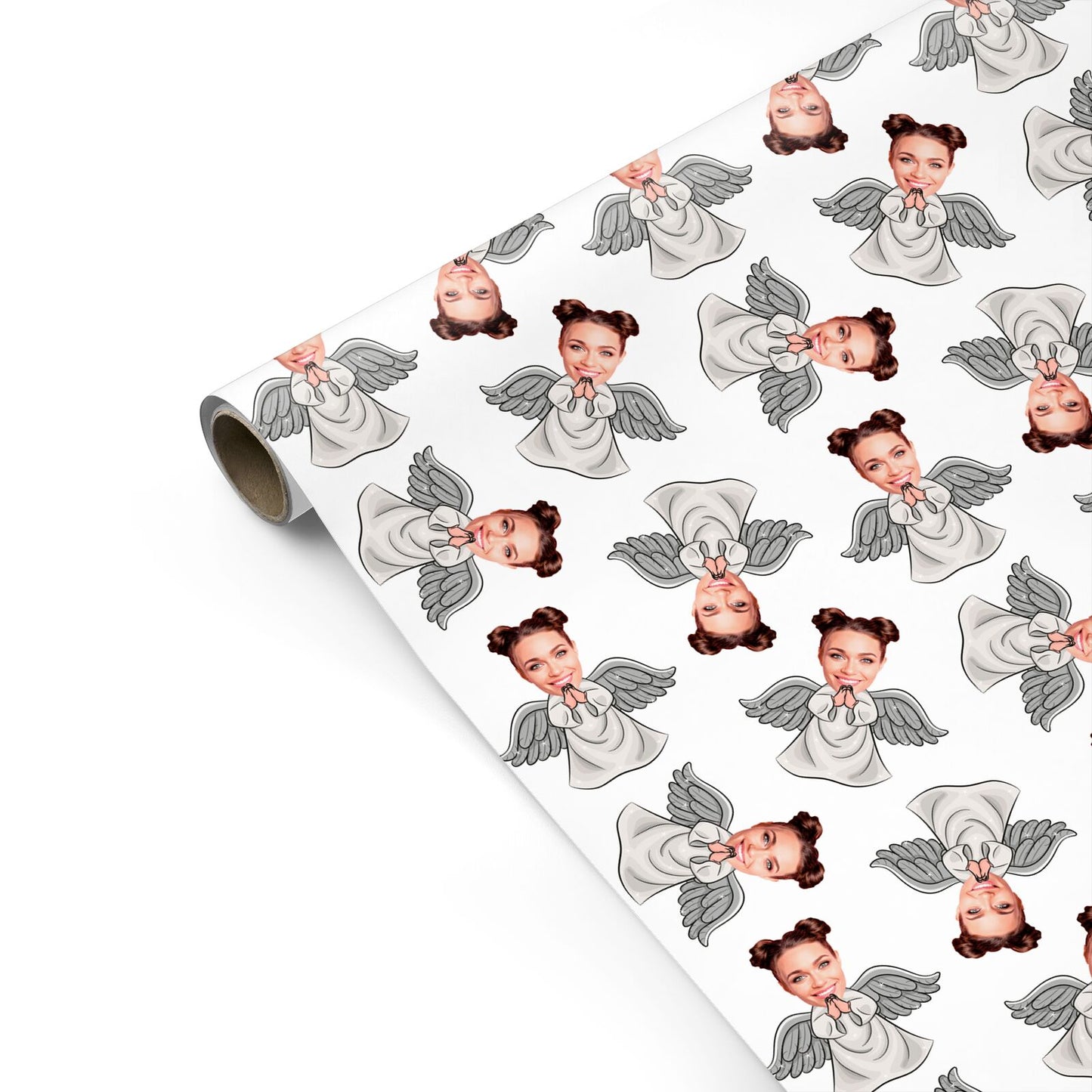 Angel Photo Face Personalised Gift Wrap