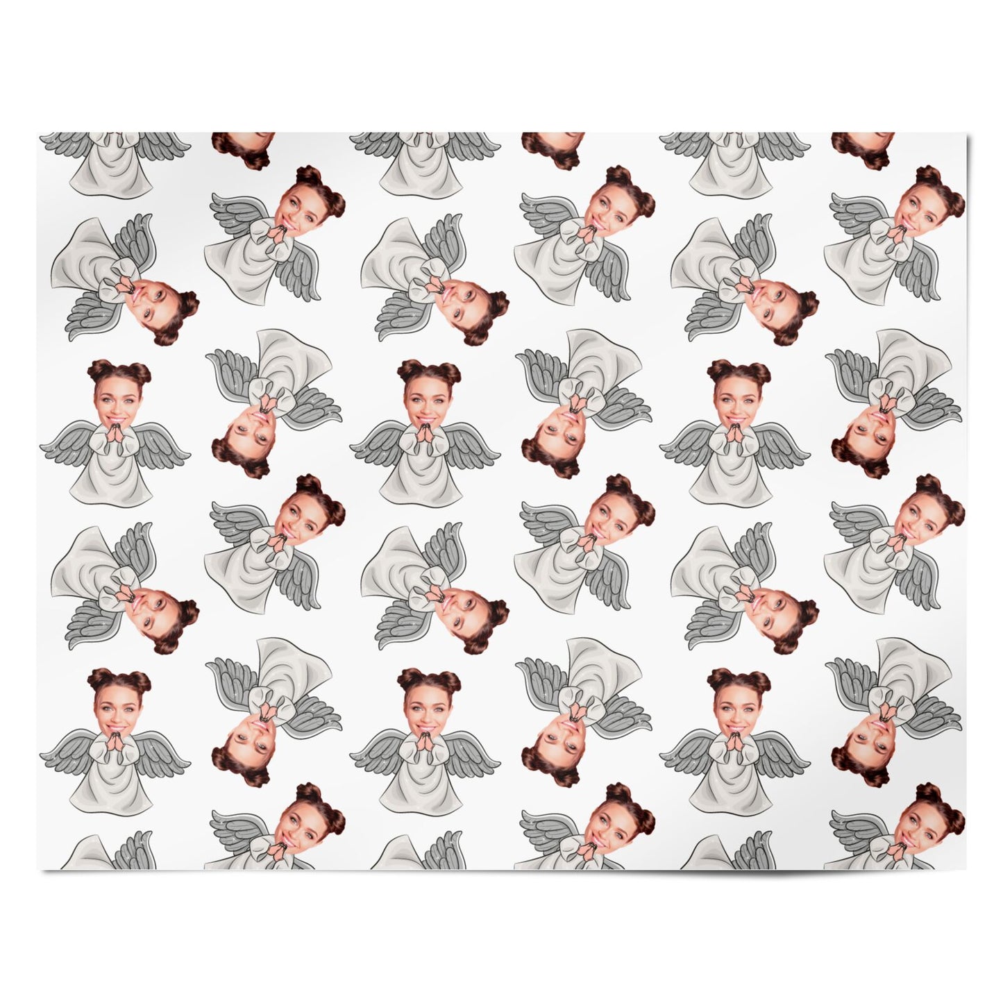 Angel Photo Face Personalised Wrapping Paper Alternative