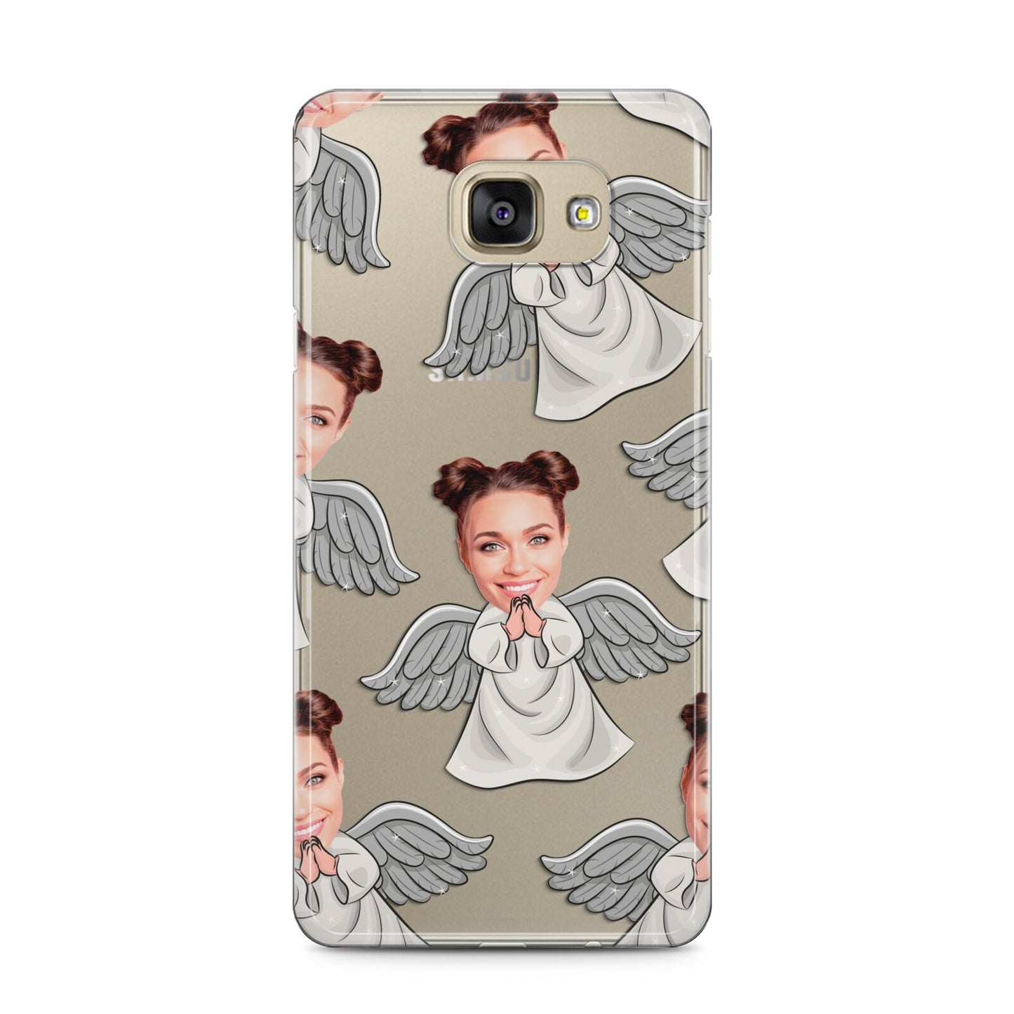 Angel Photo Face Samsung Galaxy A5 2016 Case on gold phone