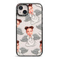 Angel Photo Face iPhone 14 Plus Black Impact Case on Silver phone