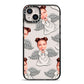 Angel Photo Face iPhone 14 Plus Black Impact Case on Silver phone