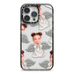 Angel Photo Face iPhone 14 Pro Max Black Impact Case on Silver phone
