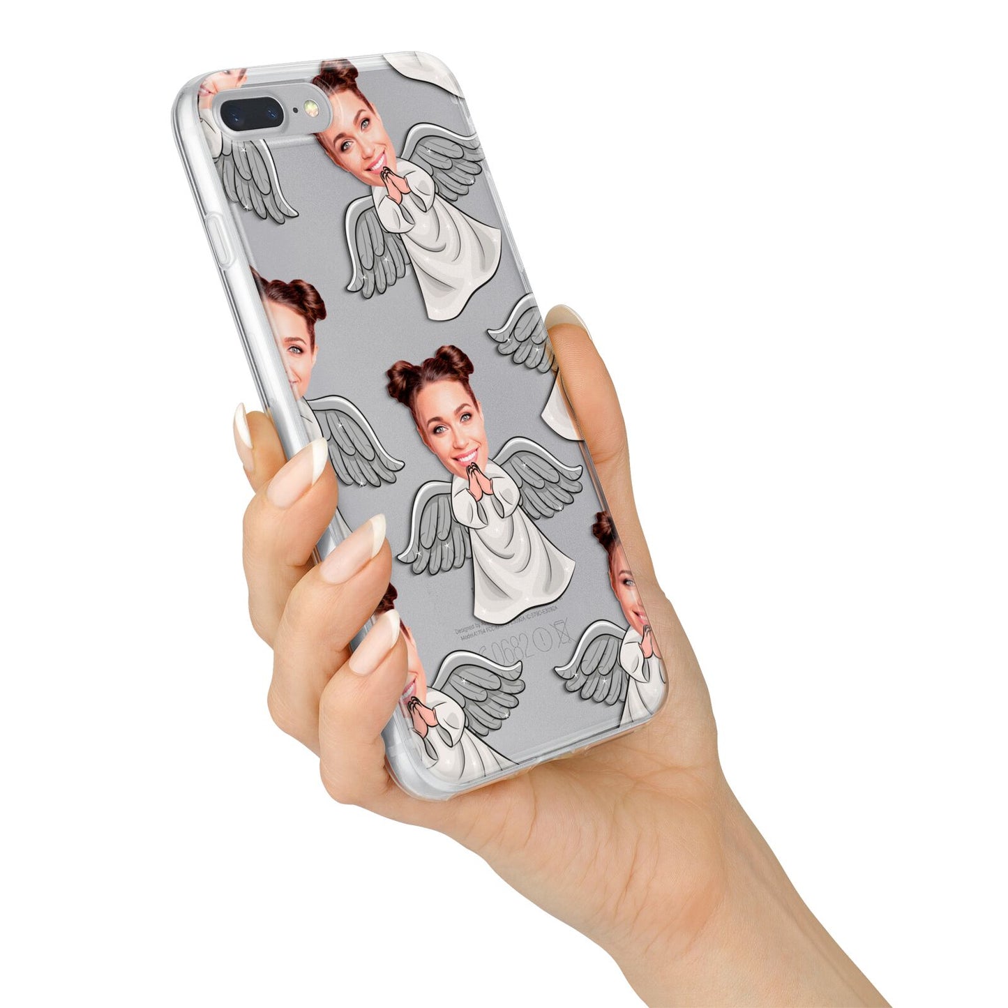 Angel Photo Face iPhone 7 Plus Bumper Case on Silver iPhone Alternative Image