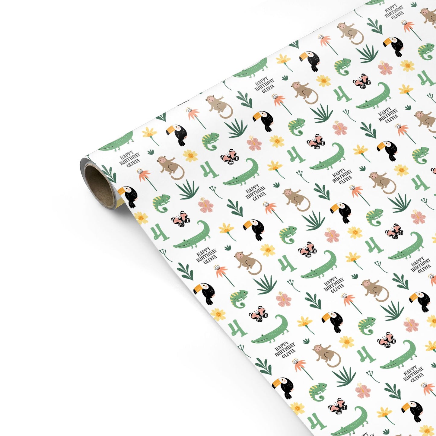 Animals Personalised Happy Birthday Personalised Gift Wrap
