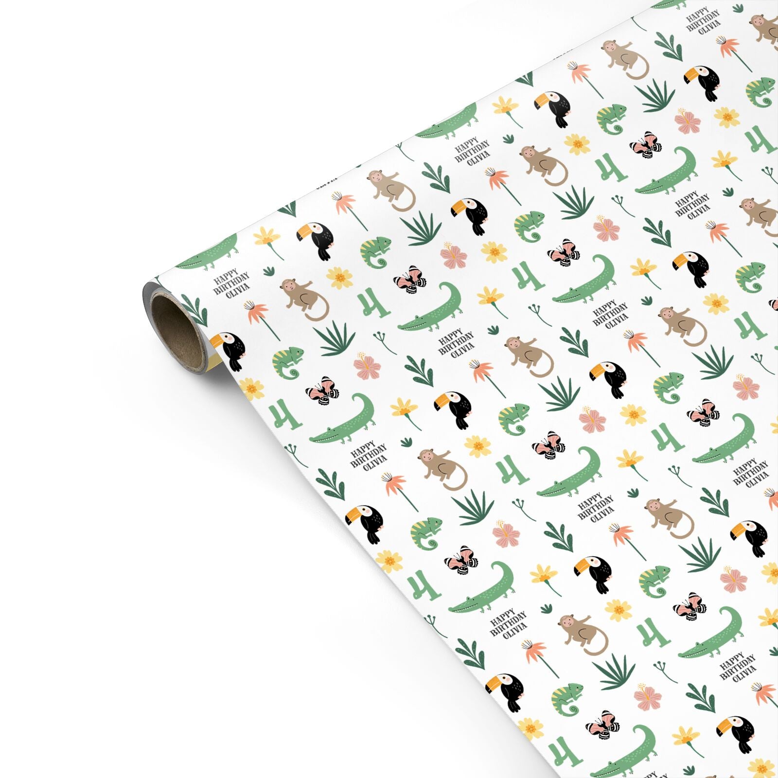 Animals Personalised Happy Birthday Personalised Gift Wrap