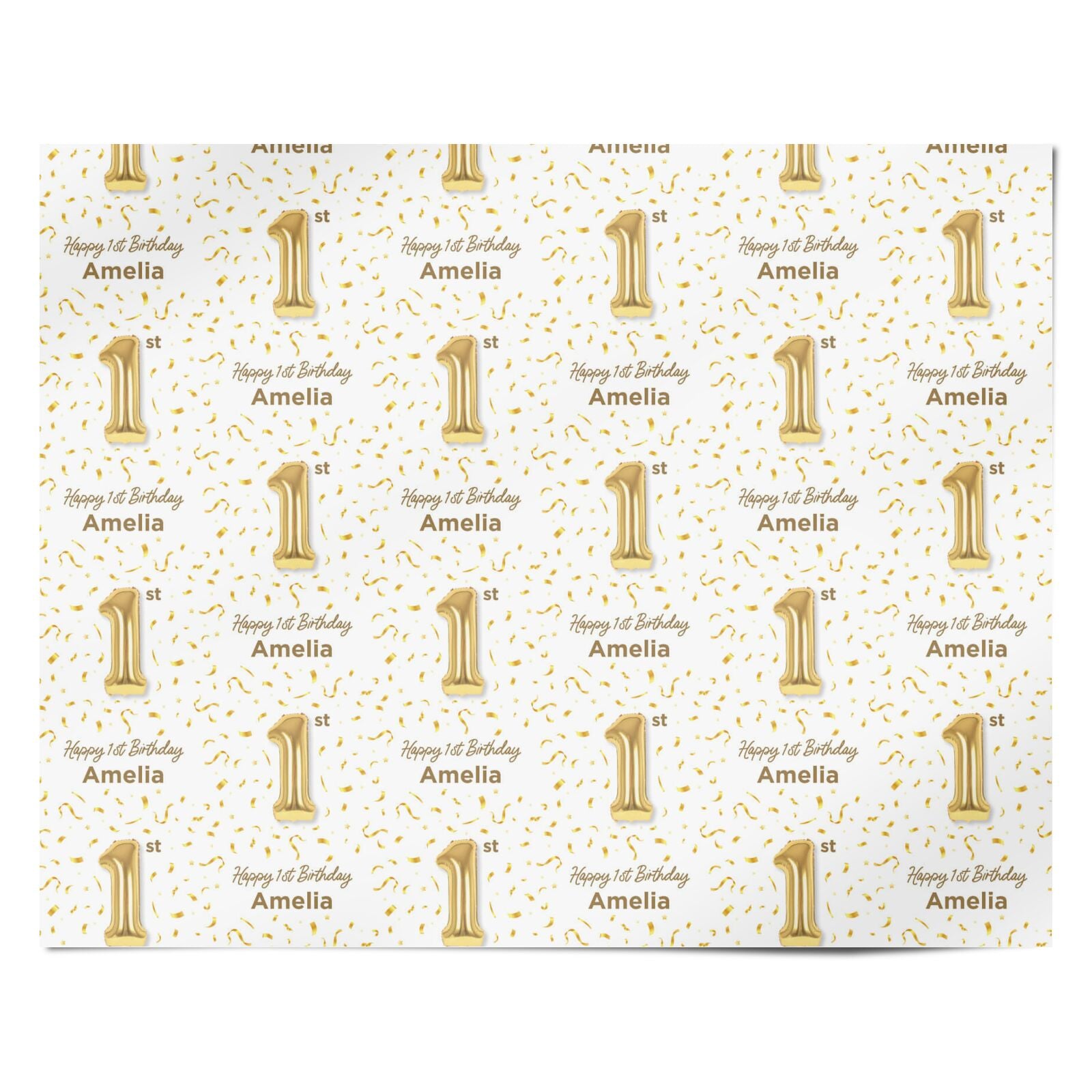 Any Age Personalised Birthday Personalised Wrapping Paper Alternative