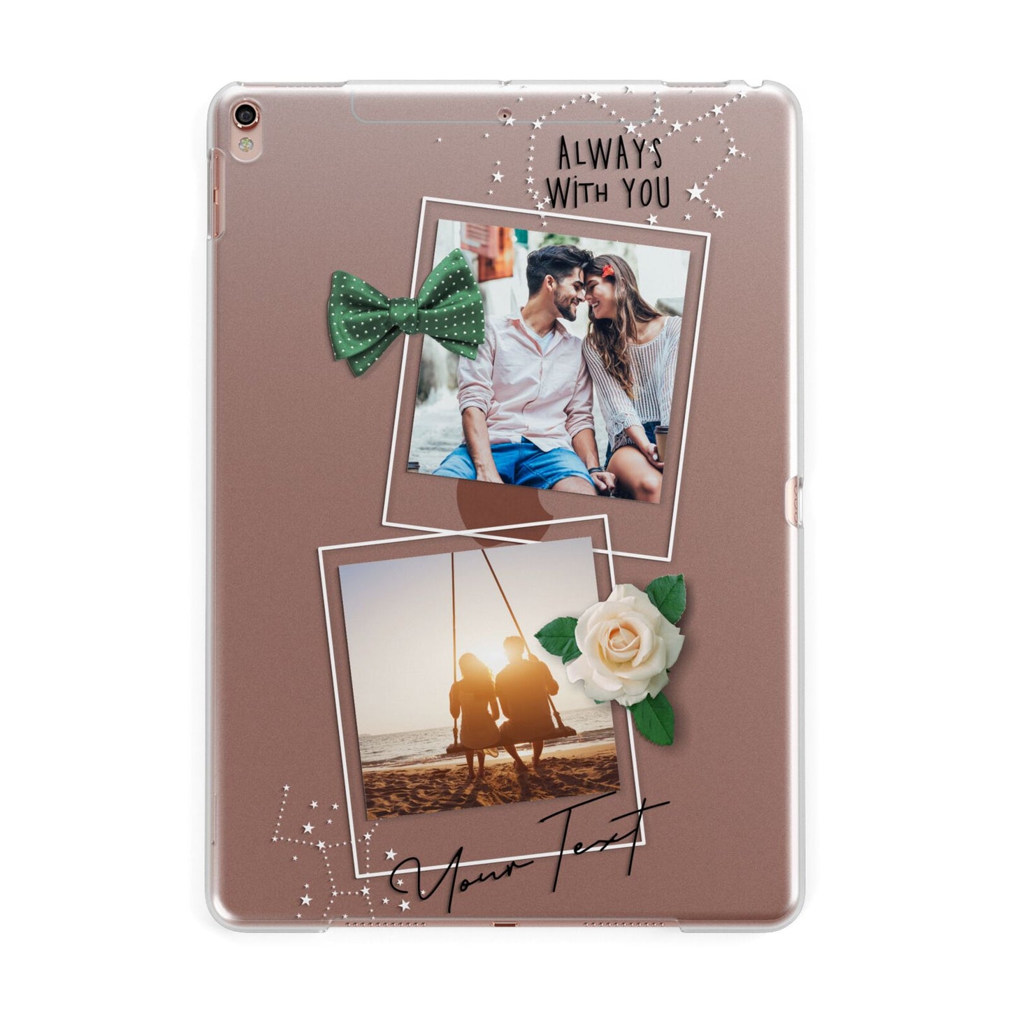 Astrology Photo Montage Upload with Text Apple iPad Rose Gold Case
