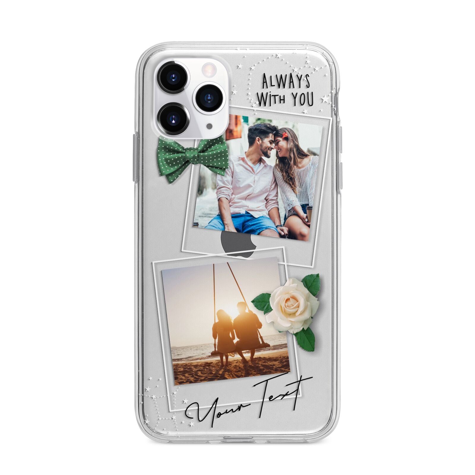 Astrology Photo Montage Upload with Text Apple iPhone 11 Pro in Silver with Bumper Case
