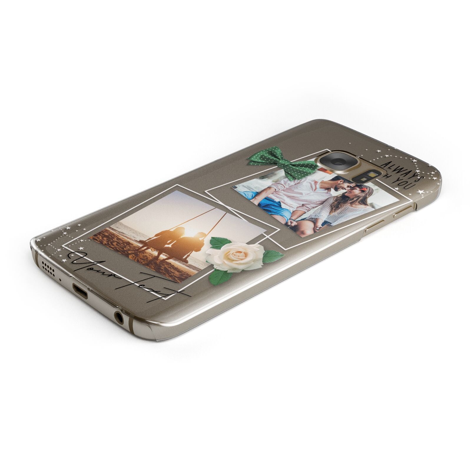 Astrology Photo Montage Upload with Text Protective Samsung Galaxy Case Angled Image