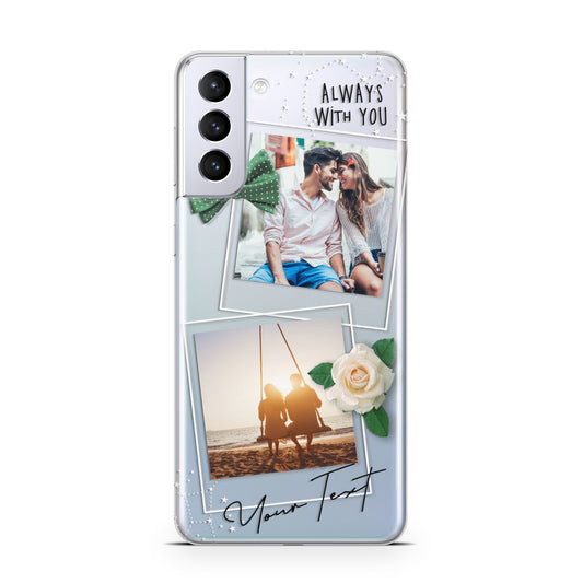 Astrology Photo Montage Upload with Text Samsung S21 Plus Phone Case
