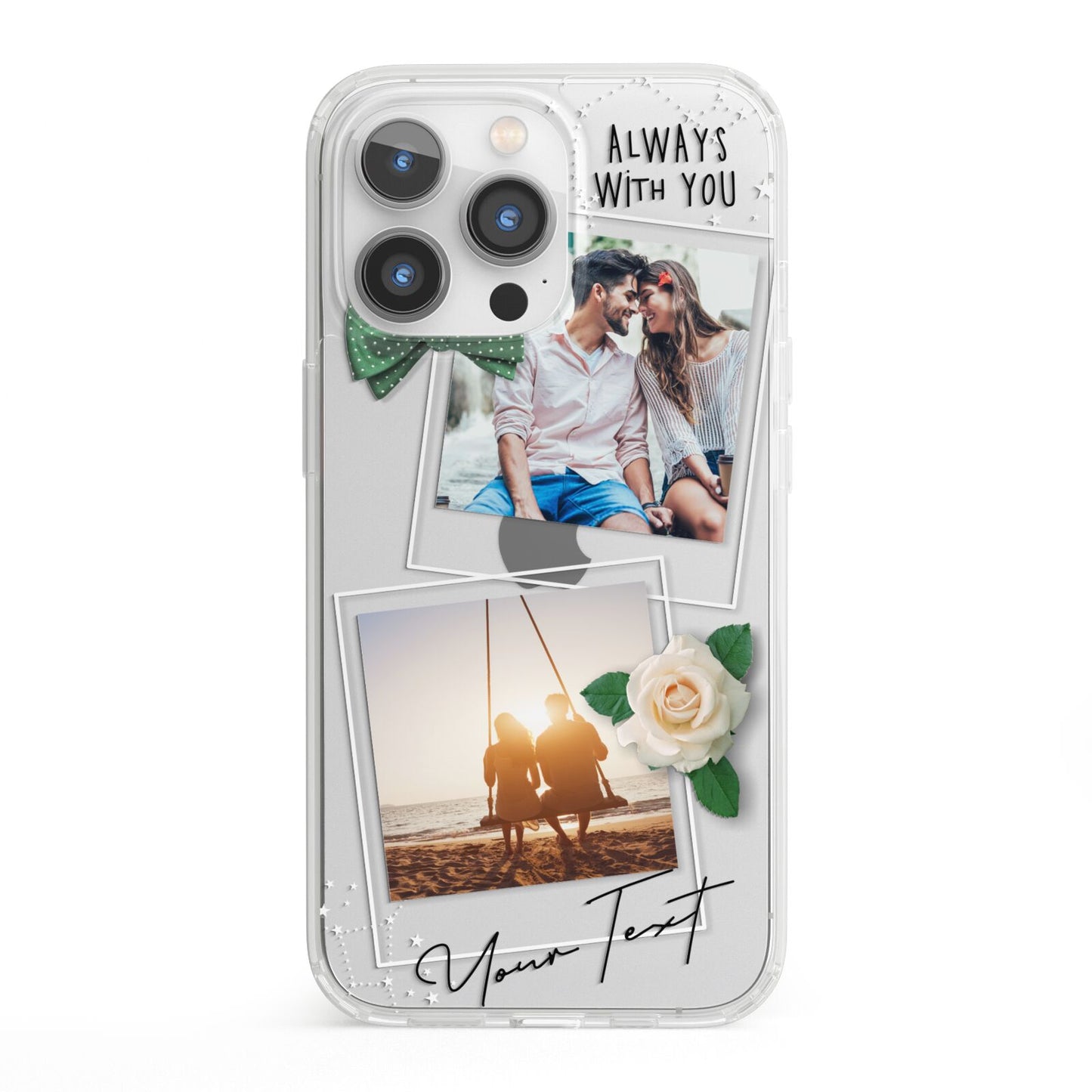 Astrology Photo Montage Upload with Text iPhone 13 Pro Clear Bumper Case