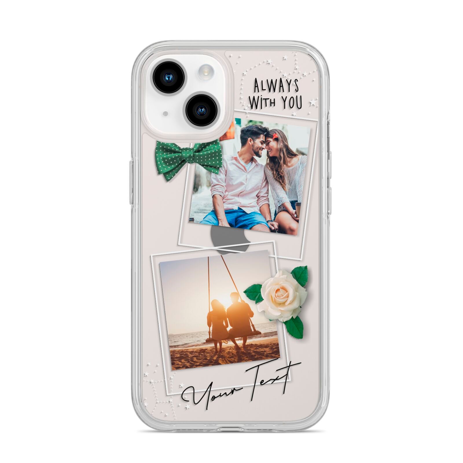 Astrology Photo Montage Upload with Text iPhone 14 Clear Tough Case Starlight