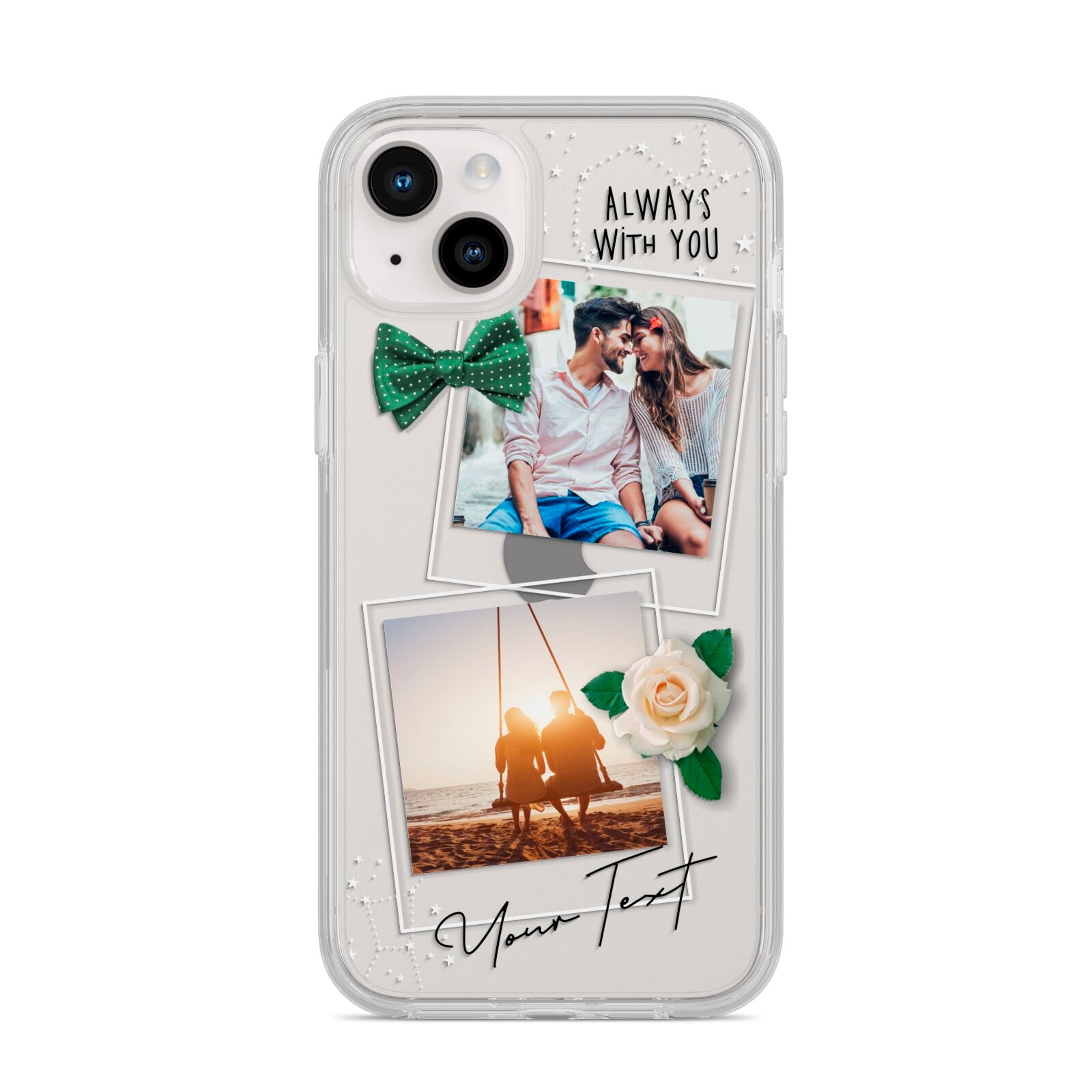 Astrology Photo Montage Upload with Text iPhone 14 Plus Clear Tough Case Starlight