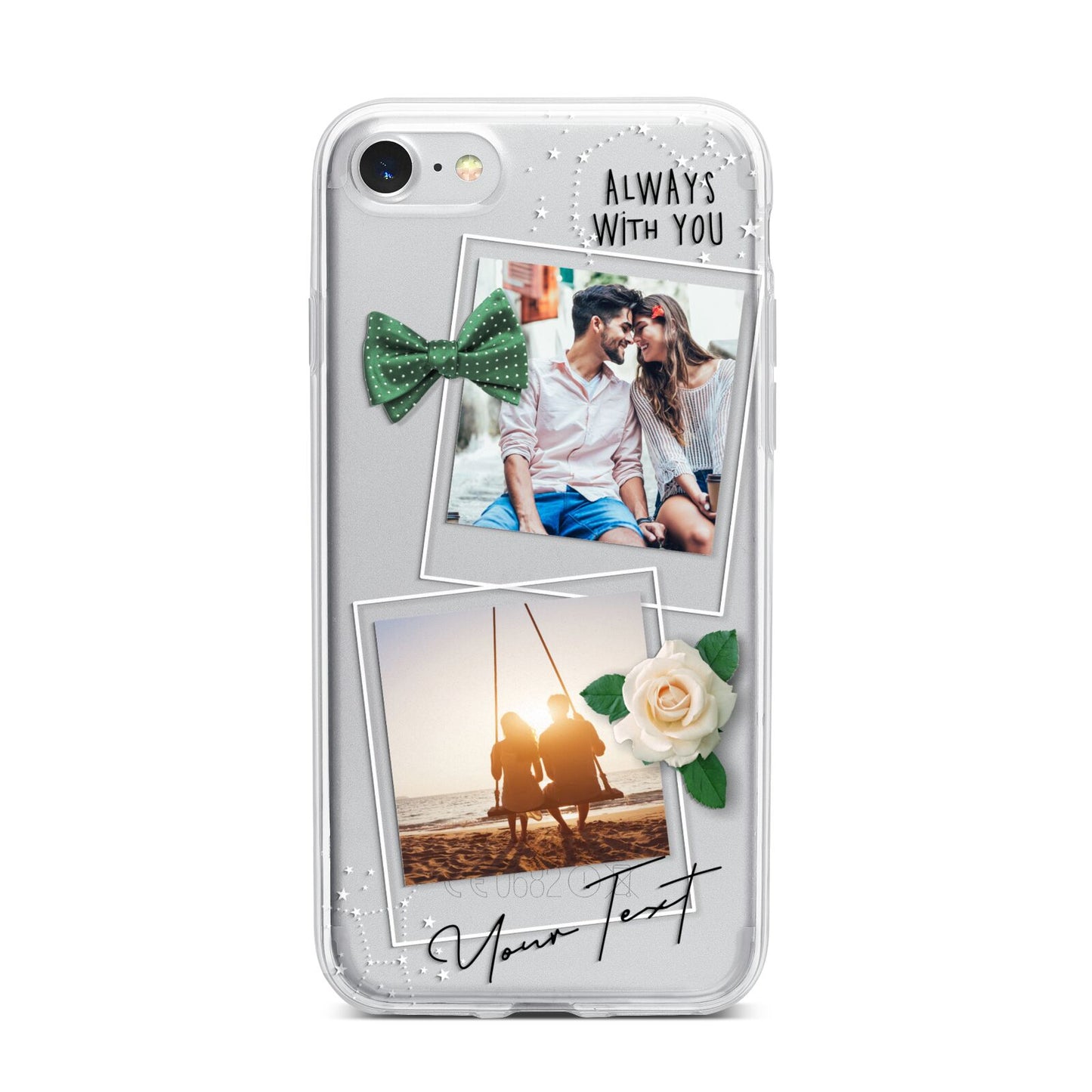 Astrology Photo Montage Upload with Text iPhone 7 Bumper Case on Silver iPhone
