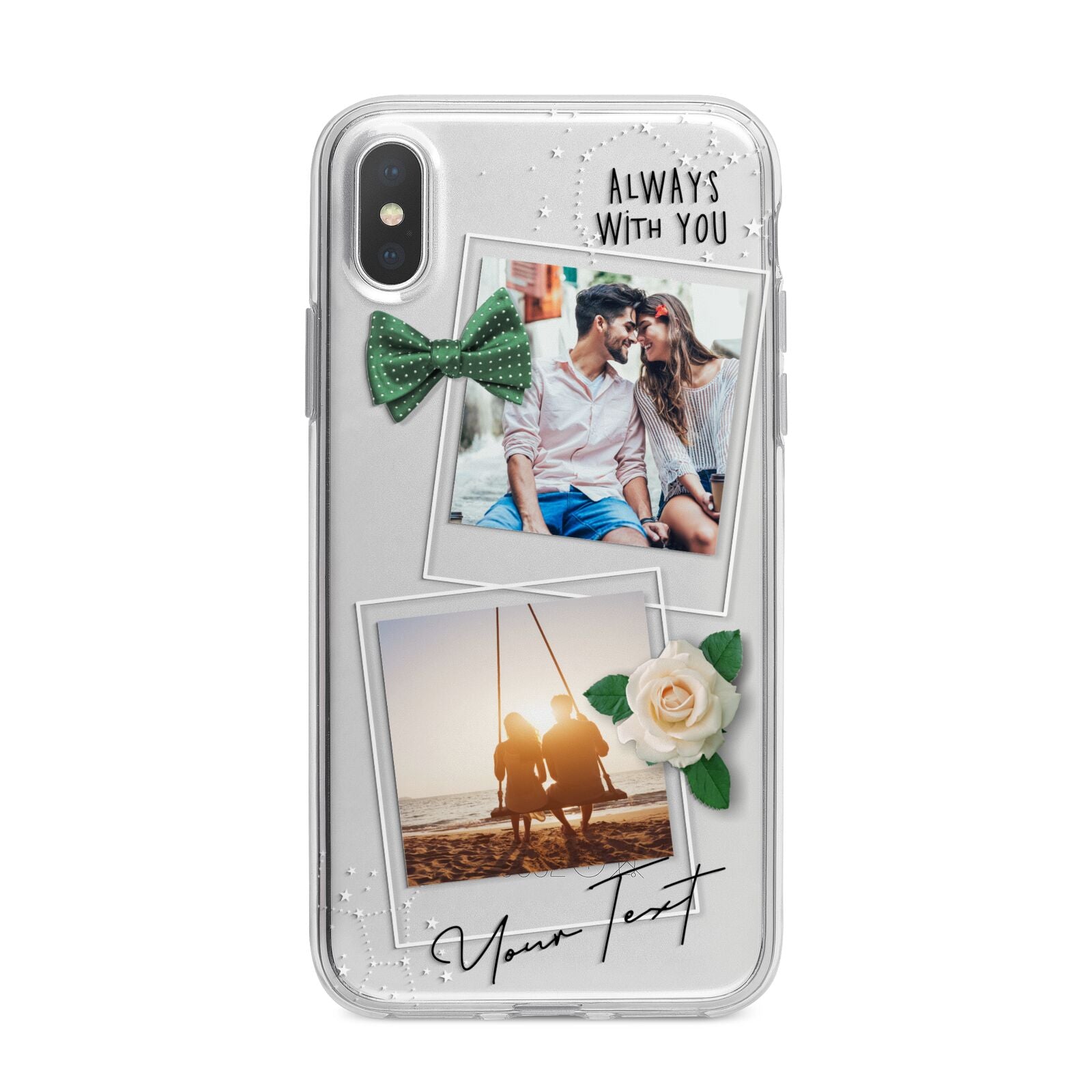 Astrology Photo Montage Upload with Text iPhone X Bumper Case on Silver iPhone Alternative Image 1