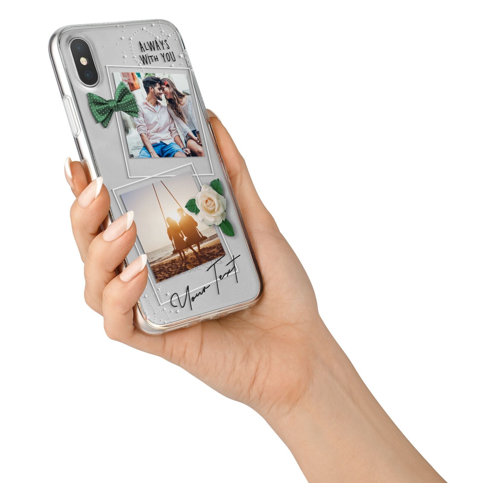 Astrology Photo Montage Upload with Text iPhone X Bumper Case on Silver iPhone Alternative Image 2