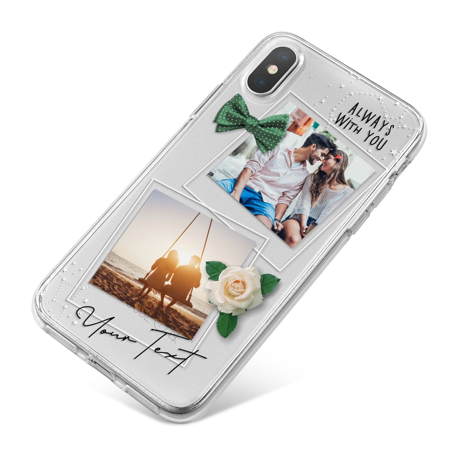 Astrology Photo Montage Upload with Text iPhone X Bumper Case on Silver iPhone