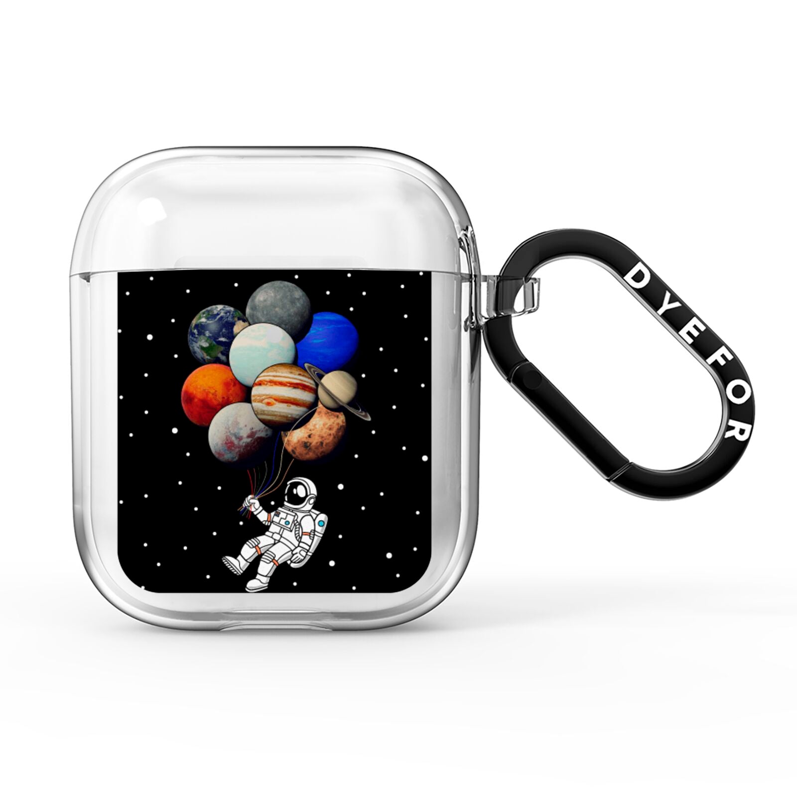 Astronaut Planet Balloons AirPods Clear Case