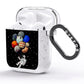 Astronaut Planet Balloons AirPods Glitter Case Side Image