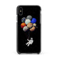 Astronaut Planet Balloons Apple iPhone Xs Max Impact Case Black Edge on Black Phone