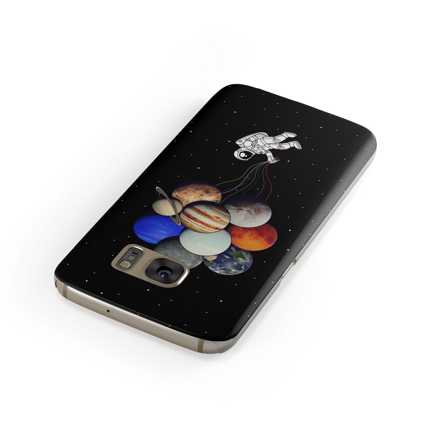 Astronaut Planet Balloons Samsung Galaxy Case Front Close Up