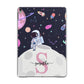 Astronaut in Candy Space with Name Apple iPad Grey Case