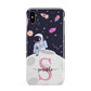 Astronaut in Candy Space with Name Apple iPhone Xs Max 3D Tough Case