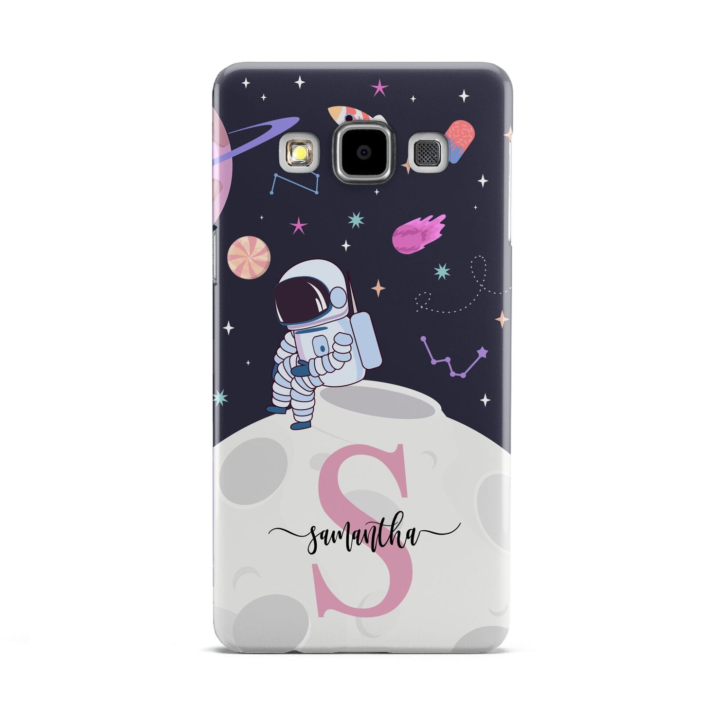 Astronaut in Candy Space with Name Samsung Galaxy A5 Case