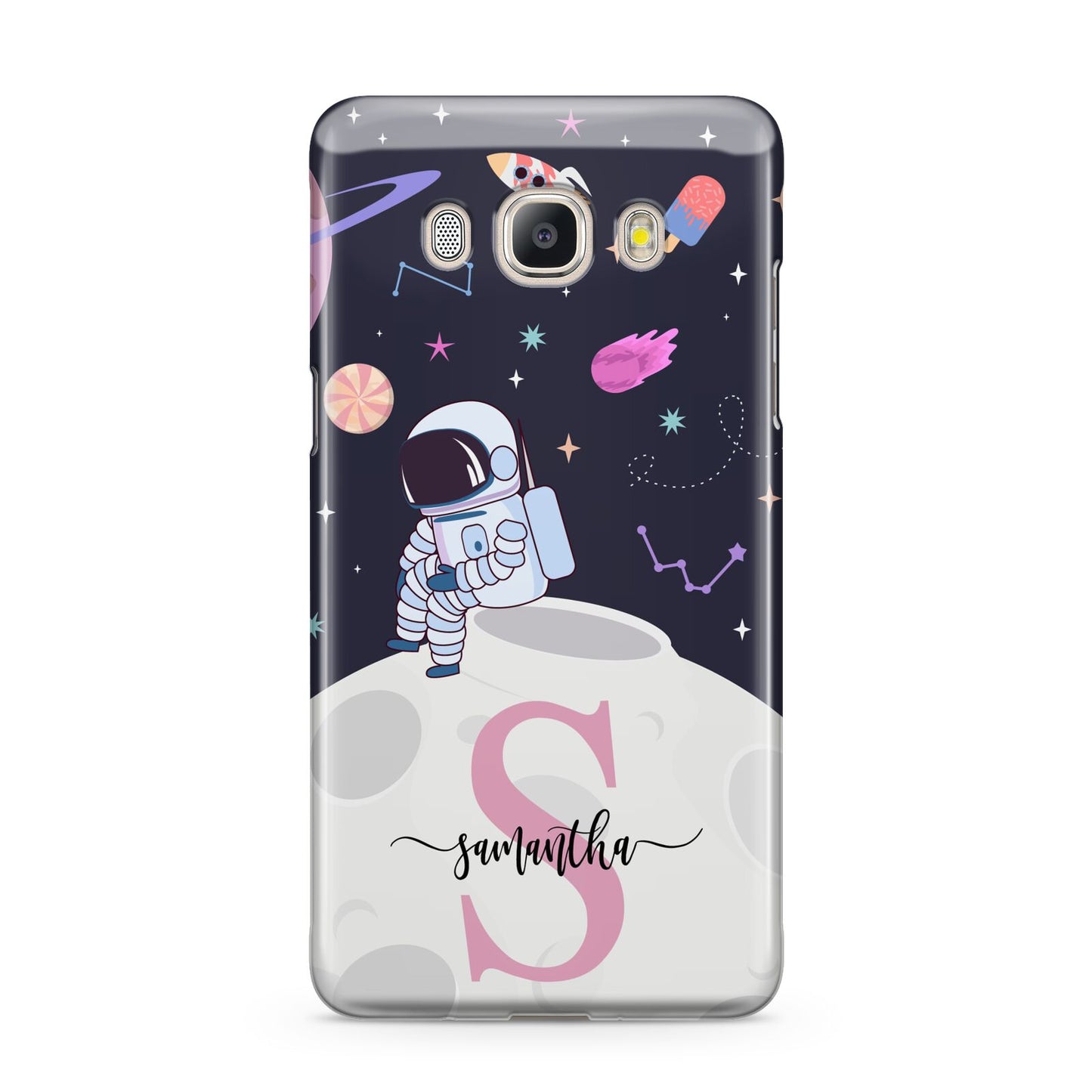 Astronaut in Candy Space with Name Samsung Galaxy J5 2016 Case