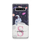 Astronaut in Candy Space with Name Samsung Galaxy S10 Plus Case