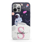 Astronaut in Candy Space with Name iPhone 13 Pro Max Full Wrap 3D Tough Case