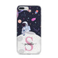 Astronaut in Candy Space with Name iPhone 7 Plus Bumper Case on Silver iPhone