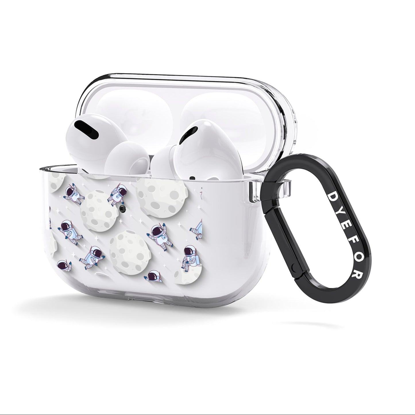 Astronauts and Asteroids AirPods Clear Case 3rd Gen Side Image