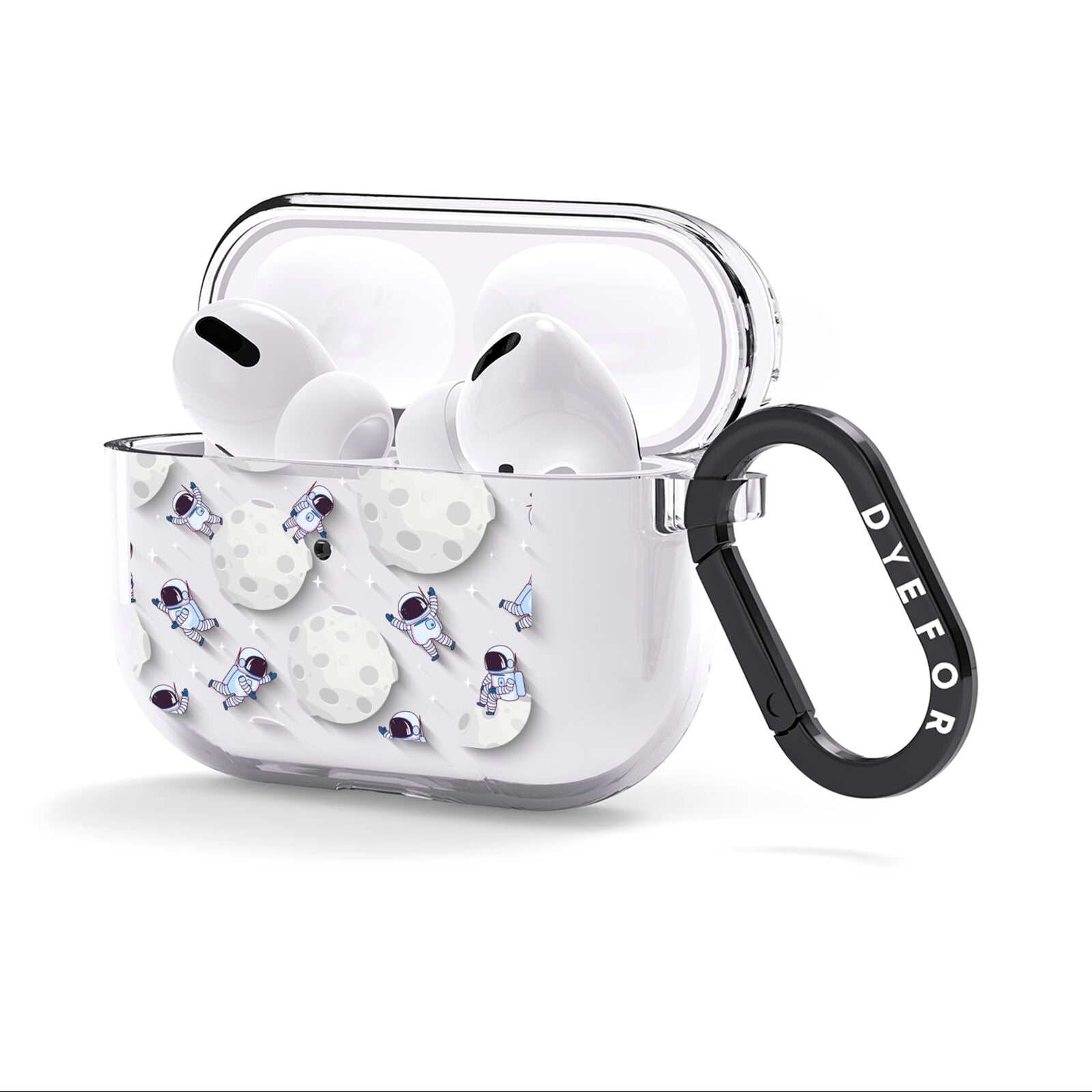 Astronauts and Asteroids AirPods Clear Case 3rd Gen Side Image
