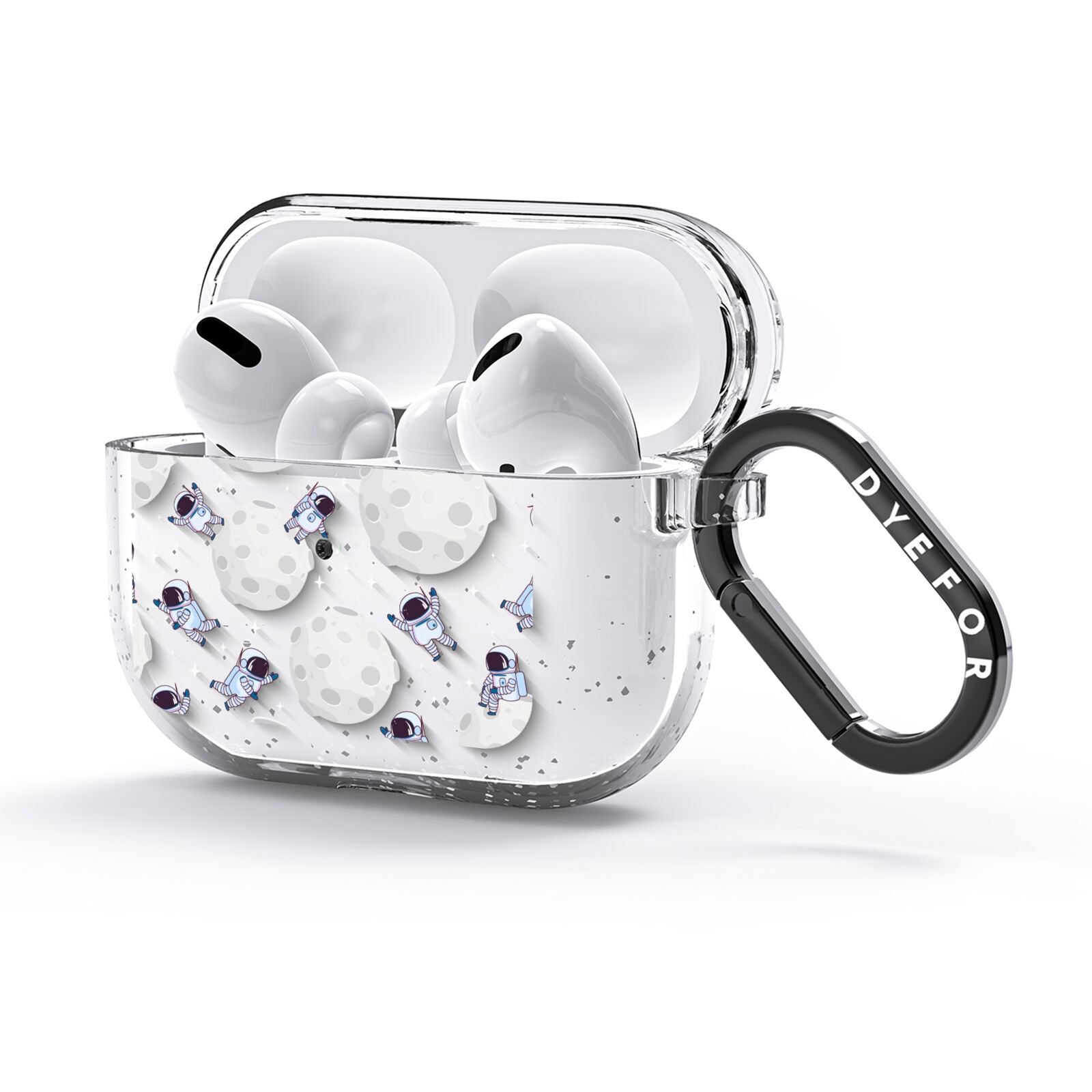 Astronauts and Asteroids AirPods Glitter Case 3rd Gen Side Image