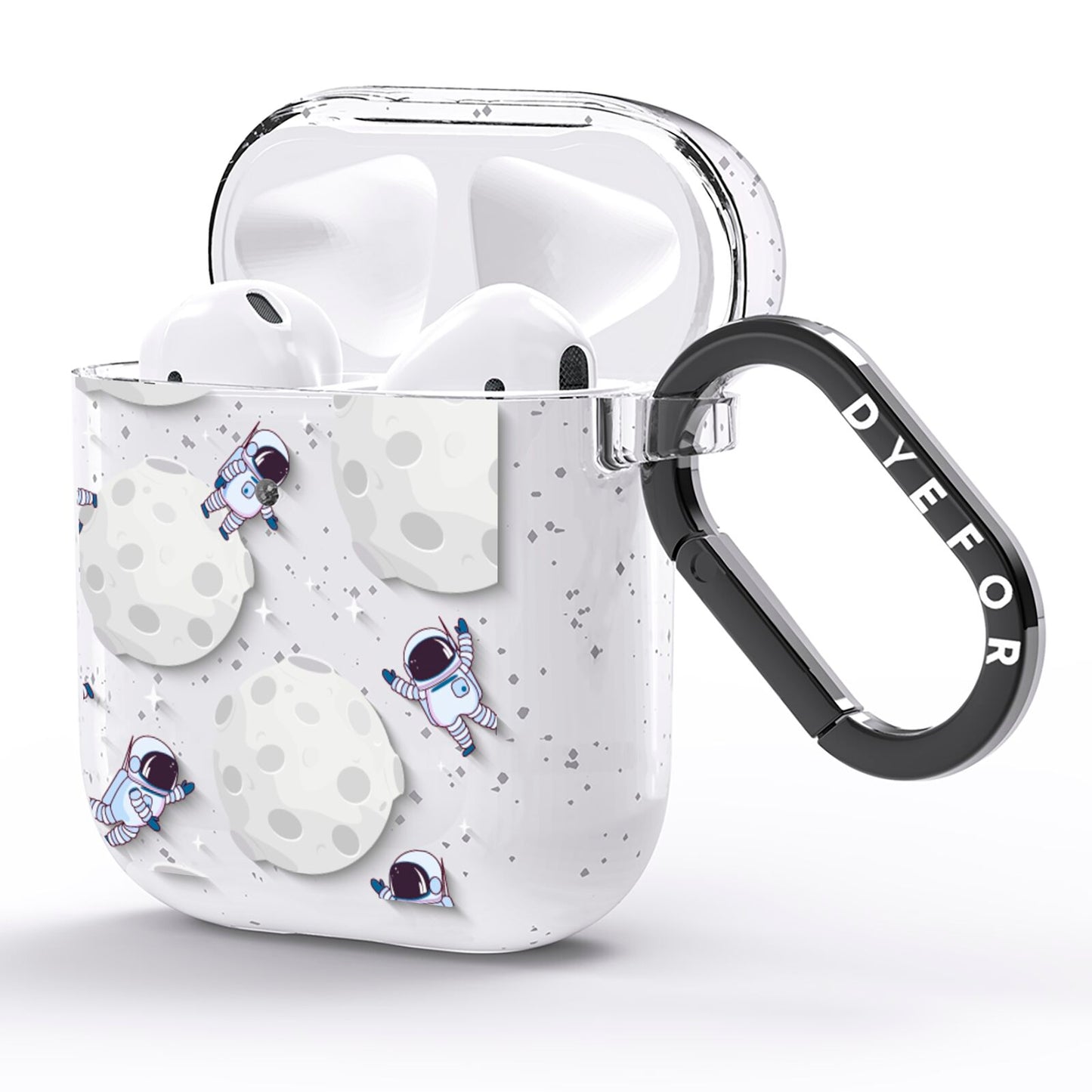 Astronauts and Asteroids AirPods Glitter Case Side Image