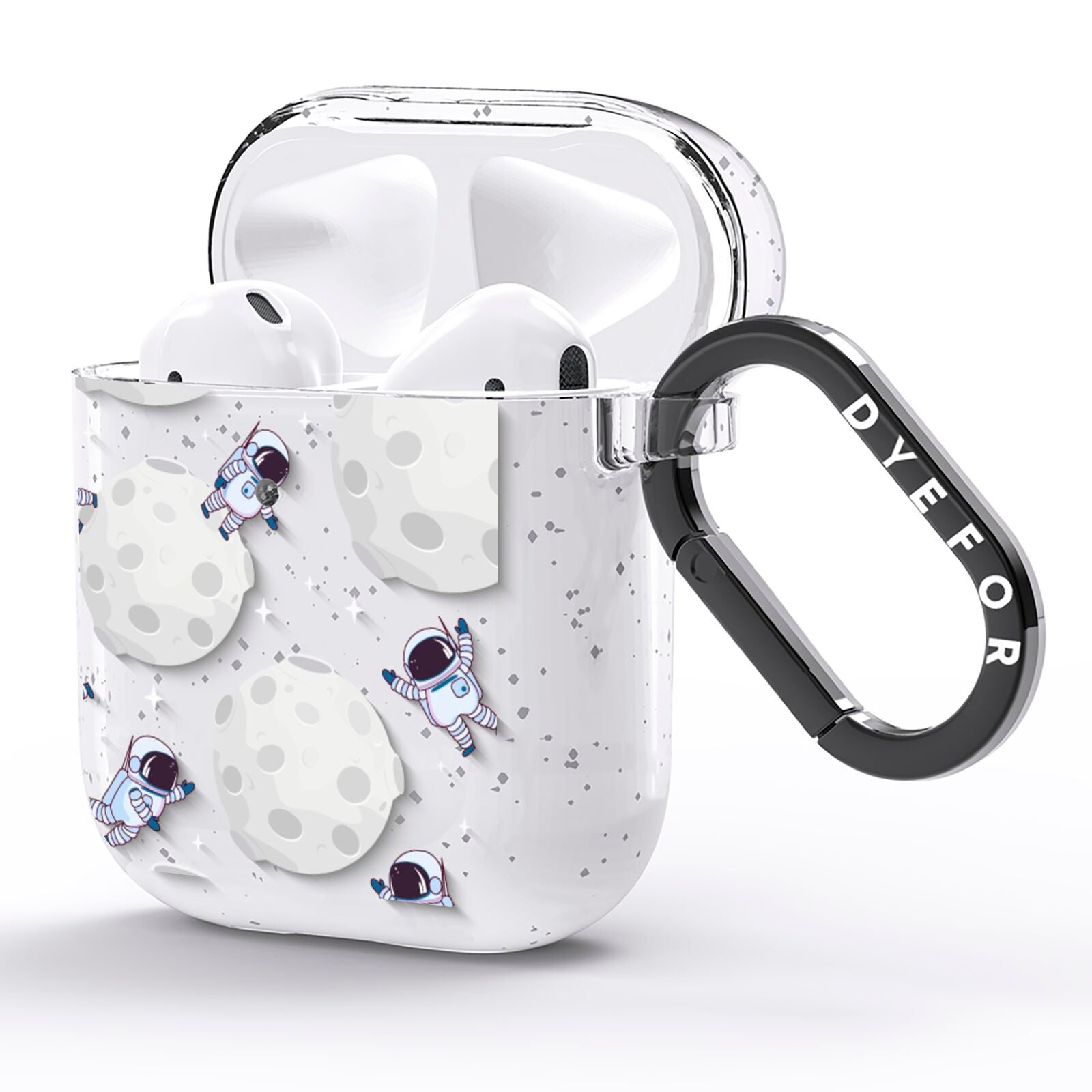 Astronauts and Asteroids AirPods Glitter Case Side Image
