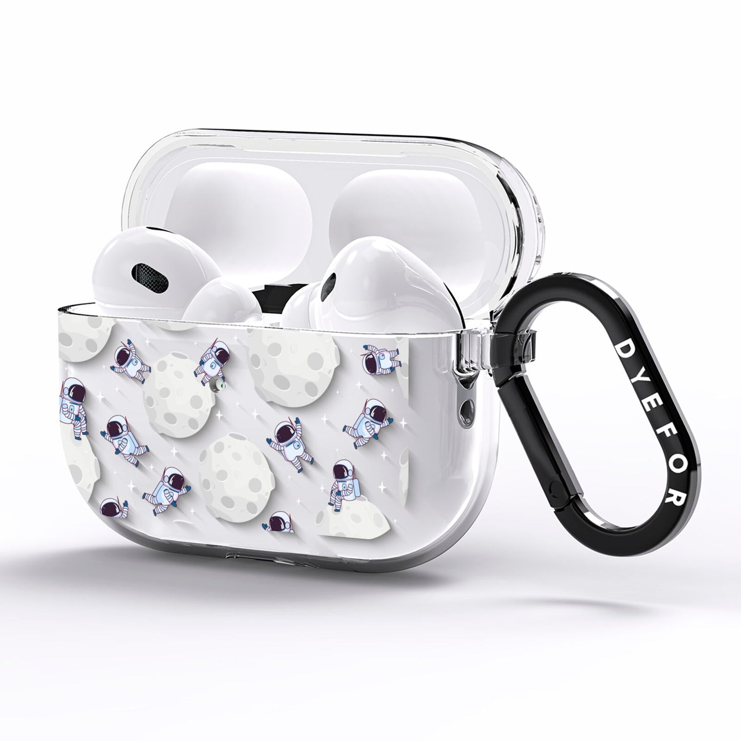 Astronauts and Asteroids AirPods Pro Clear Case Side Image