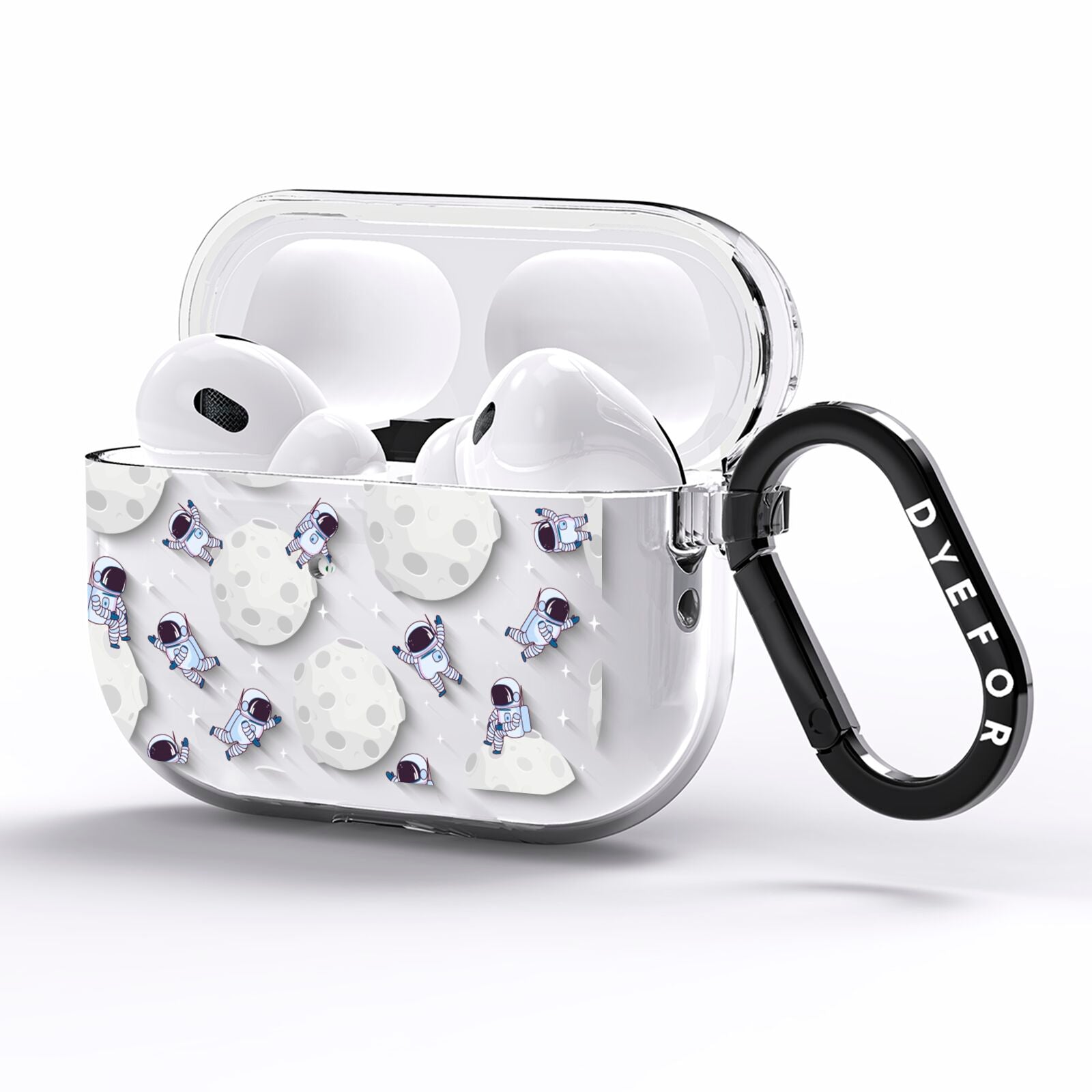 Astronauts and Asteroids AirPods Pro Clear Case Side Image