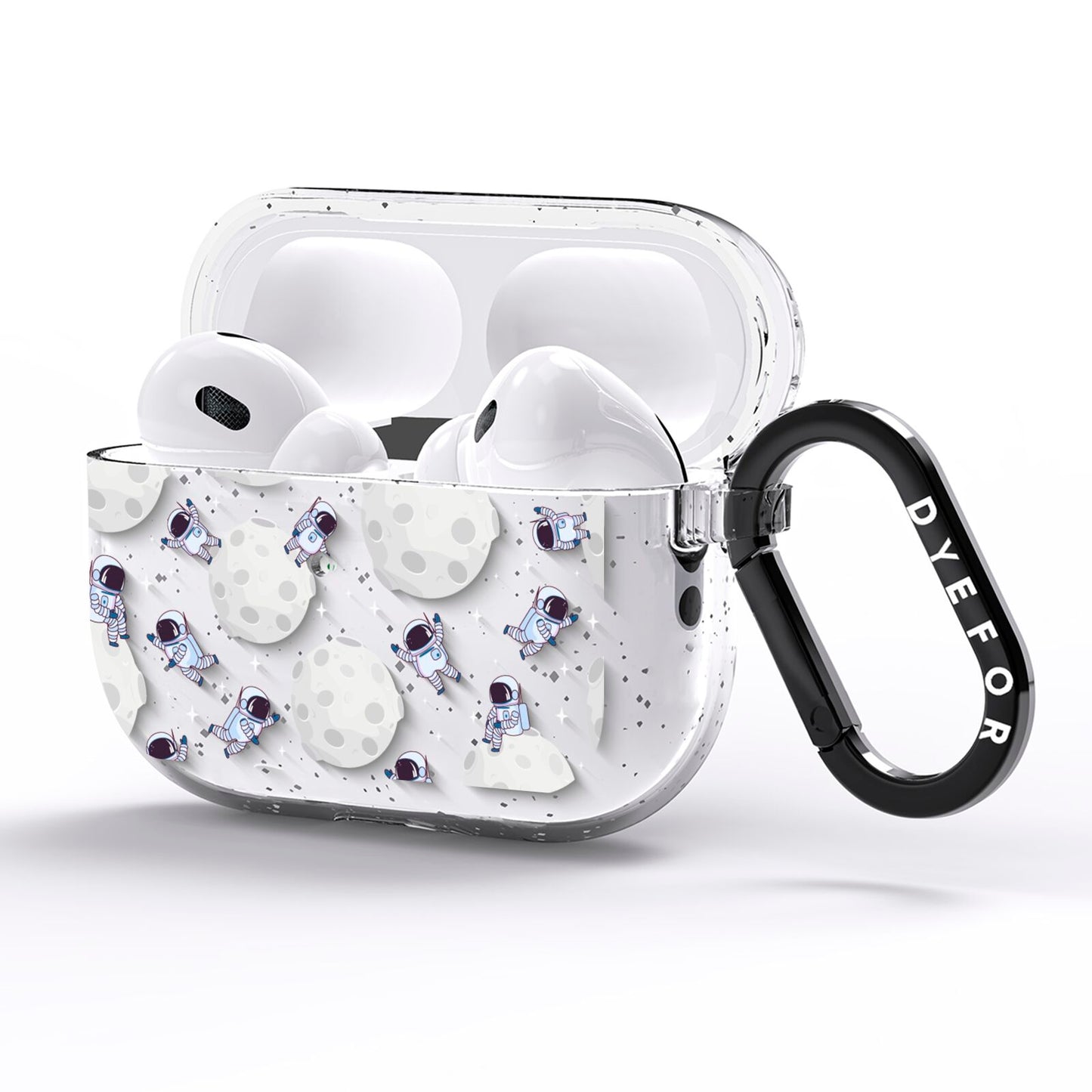 Astronauts and Asteroids AirPods Pro Glitter Case Side Image