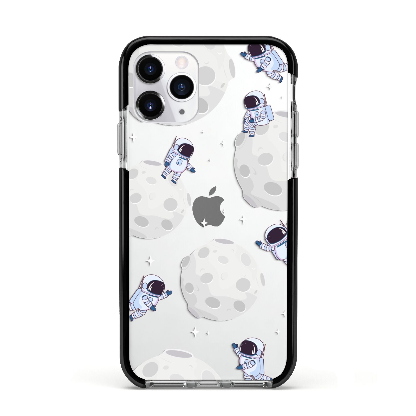 Astronauts and Asteroids Apple iPhone 11 Pro in Silver with Black Impact Case