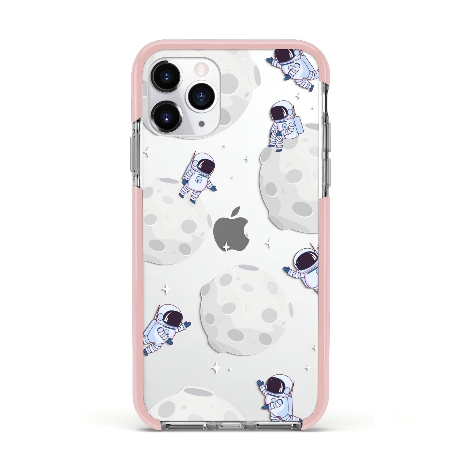 Astronauts and Asteroids Apple iPhone 11 Pro in Silver with Pink Impact Case