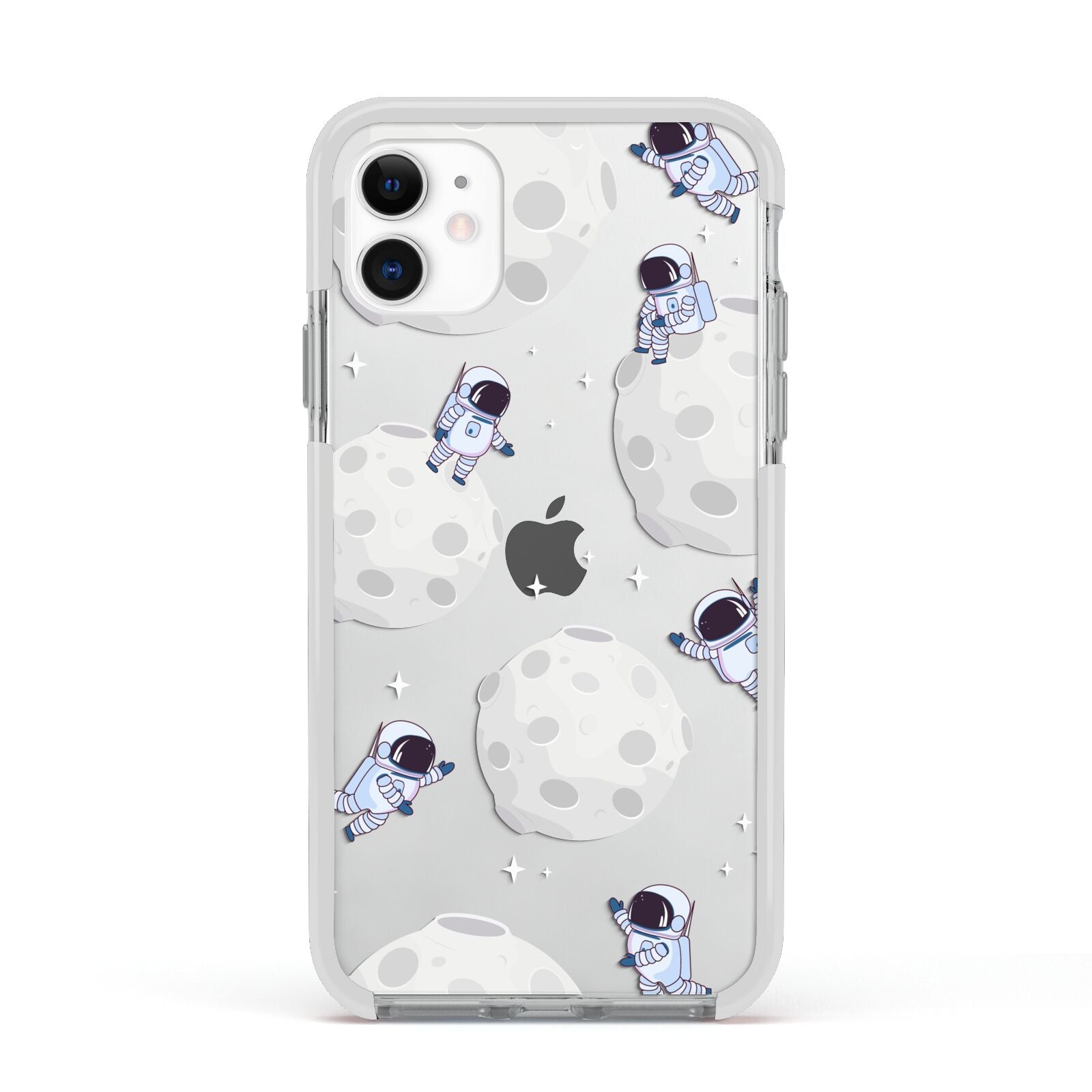 Astronauts and Asteroids Apple iPhone 11 in White with White Impact Case