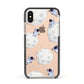 Astronauts and Asteroids Apple iPhone Xs Impact Case Black Edge on Gold Phone