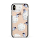 Astronauts and Asteroids Apple iPhone Xs Max Impact Case Black Edge on Gold Phone
