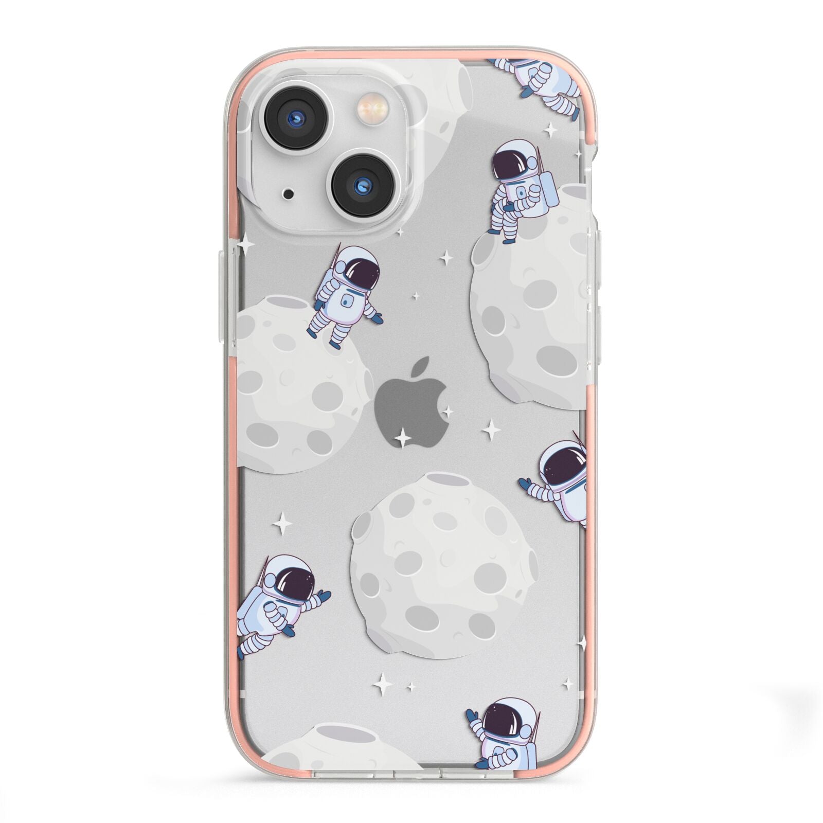 Astronauts and Asteroids iPhone 13 Mini TPU Impact Case with Pink Edges