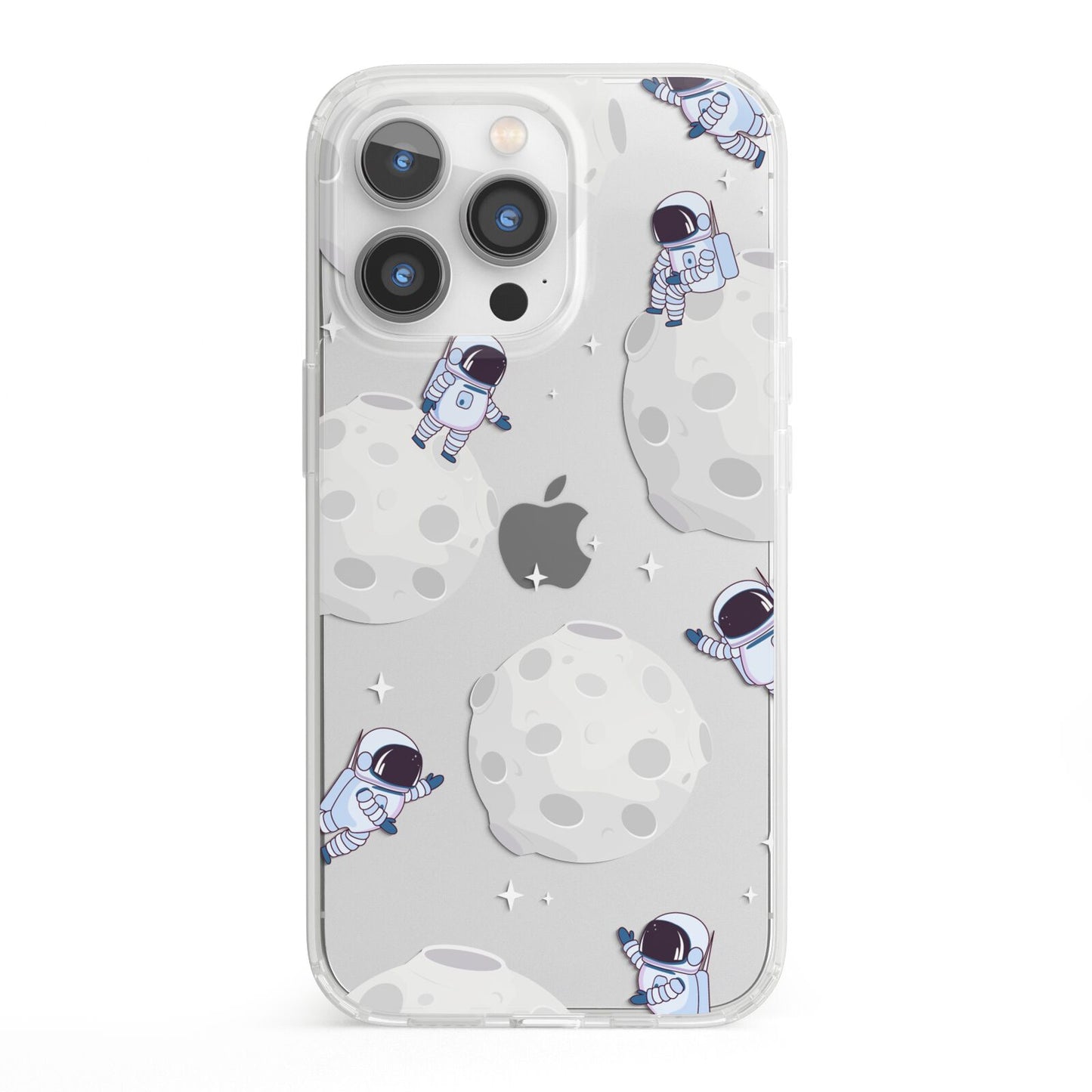 Astronauts and Asteroids iPhone 13 Pro Clear Bumper Case