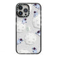 Astronauts and Asteroids iPhone 13 Pro Max Black Impact Case on Silver phone