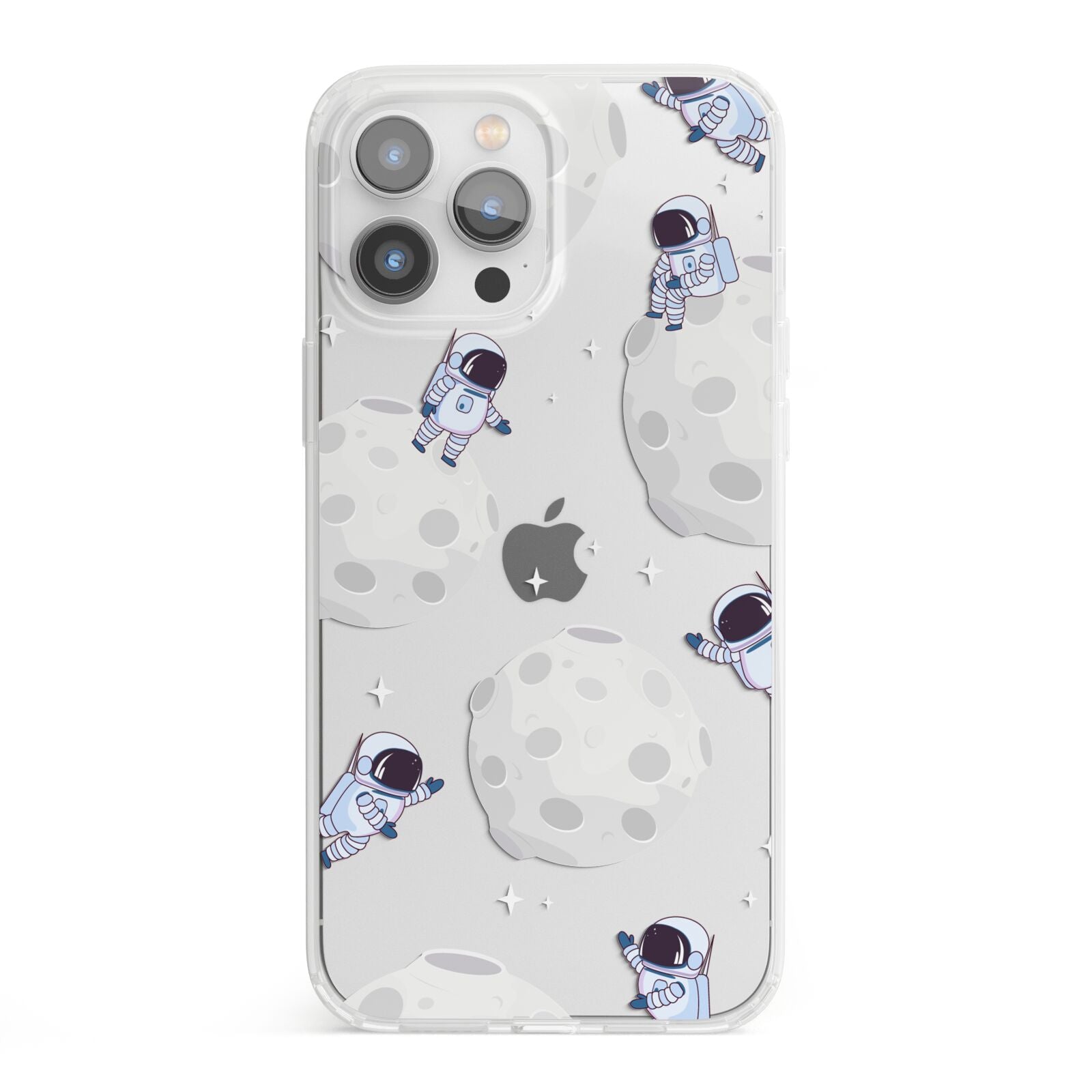 Astronauts and Asteroids iPhone 13 Pro Max Clear Bumper Case