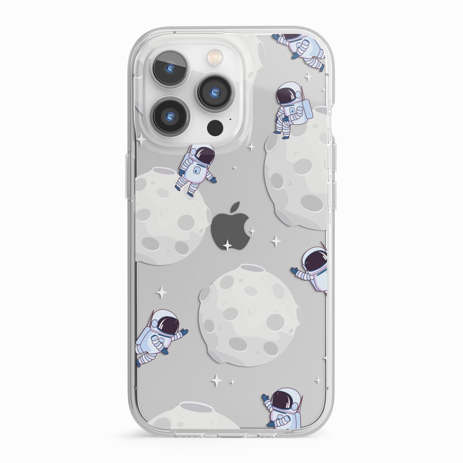 Astronauts and Asteroids iPhone 13 Pro TPU Impact Case with White Edges